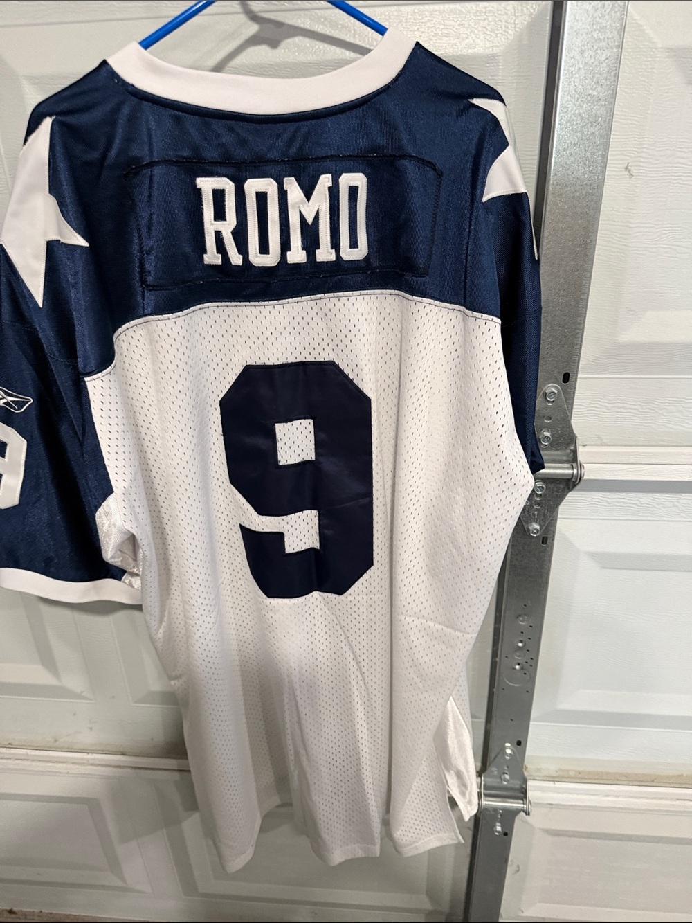 Reebok White Mesh NFL Jersey with Royal Blue Patch Tony Romo #9 - Picture 7 of 7